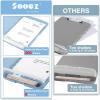 imageSooez Clipboards with Storage High Capacity Clip Boards 85x11 with Storage Heavy Duty Nursing Clipboard Folder Plastic Clipboard with Pen Holder for Women Teachers Work School ampamp Office SuppliesBaby Blue With Rose Gold Clip