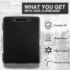 imageSooez Clipboards with Storage High Capacity Clip Boards 85x11 with Storage Heavy Duty Nursing Clipboard Folder Plastic Clipboard with Pen Holder for Women Teachers Work School ampamp Office SuppliesBlack With Black Clip