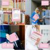 imageSooez Clipboards with Storage High Capacity Clip Boards 85x11 with Storage Heavy Duty Nursing Clipboard Folder Plastic Clipboard with Pen Holder for Women Teachers Work School ampamp Office SuppliesPink With Rose Gold Clip