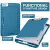 imageSooez Clipboards with Storage High Capacity Clip Boards 85x11 with Storage Heavy Duty Nursing Clipboard Folder Plastic Clipboard with Pen Holder for Women Teachers Work School ampamp Office SuppliesGrey Blue