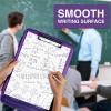 imageSooez Clipboards with Storage High Capacity Clip Boards 85x11 with Storage Heavy Duty Nursing Clipboard Folder Plastic Clipboard with Pen Holder for Women Teachers Work School ampamp Office SuppliesDark Purple With Black Clip