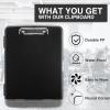 imageSooez Clipboards with Storage High Capacity Clip Boards 85x11 with Storage Heavy Duty Nursing Clipboard Folder Plastic Clipboard with Pen Holder for Women Teachers Work School ampamp Office SuppliesBlack Graphite Matte