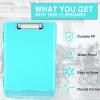 imageSooez Clipboards with Storage High Capacity Clip Boards 85x11 with Storage Heavy Duty Nursing Clipboard Folder Plastic Clipboard with Pen Holder for Women Teachers Work School ampamp Office SuppliesLight Blue
