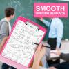 imageSooez Clipboards with Storage High Capacity Clip Boards 85x11 with Storage Heavy Duty Nursing Clipboard Folder Plastic Clipboard with Pen Holder for Women Teachers Work School ampamp Office SuppliesRose Red