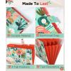 imageSooez Expanding File Folders Organizer Folders with 5 Pockets Folders for Documents wSticker Accordion File Organizer Paper Receipt Bill Filing Organizer School Office Travel Essentials SuppliesBlack Floral