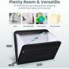 imageSooez Heavy Duty Accordion File Organizer with Hidden Handle Portable 12 Pockets Expanding File Folders Cloth Monthly Bills Receipt Organizer for LetterA4 School Classroom Home ampamp Office SuppliesPink