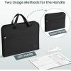 imageSooez Heavy Duty Accordion File Organizer with Hidden Handle Portable 12 Pockets Expanding File Folders Cloth Monthly Bills Receipt Organizer for LetterA4 School Classroom Home ampamp Office SuppliesBlack