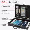 imageSooez Heavy Duty Aluminum Locking Clipboard Case Box with Handle  Holds Letter Size Paper Organizer 126 x 96 inchKey Lock  Silver