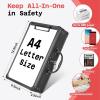 imageSooez Heavy Duty Aluminum Locking Clipboard Case Box with Handle  Holds Letter Size Paper Organizer 126 x 96 inchKey Lock  Silver