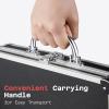 imageSooez Heavy Duty Aluminum Locking Clipboard Case Box with Handle  Holds Letter Size Paper Organizer 126 x 96 inchKey Lock  Silver
