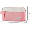 imageSooez Original High Capacity Pencil Case Big Pencil Bag Pouch Box Organizer Pen Case Portable Journaling Supplies with Easy Grip Handle ampamp Loop Aesthetic Supply for Girls Adults Mint GreenCanvas Pink
