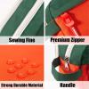 imageSooez Original High Capacity Pencil Case Big Pencil Bag Pouch Box Organizer Pen Case Portable Journaling Supplies with Easy Grip Handle ampamp Loop Aesthetic Supply for Girls Adults Mint GreenOrange