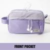 imageSooez Original High Capacity Pencil Case Big Pencil Bag Pouch Box Organizer Pen Case Portable Journaling Supplies with Easy Grip Handle ampamp Loop Aesthetic Supply for Girls Adults Mint GreenPurple