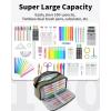 imageSooez Original High Capacity Pencil Case Big Pencil Bag Pouch Box Organizer Pen Case Portable Journaling Supplies with Easy Grip Handle ampamp Loop Aesthetic Supply for Girls Adults Mint GreenCanvas Army Green
