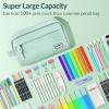 imageSooez Original High Capacity Pencil Case Big Pencil Bag Pouch Box Organizer Pen Case Portable Journaling Supplies with Easy Grip Handle ampamp Loop Aesthetic Supply for Girls Adults Mint GreenMint Green