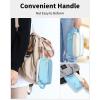 imageSooez Original High Capacity Pencil Case Big Pencil Bag Pouch Box Organizer Pen Case Portable Journaling Supplies with Easy Grip Handle ampamp Loop Aesthetic Supply for Girls Adults Mint GreenCanvas Sky Blue