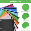 imageSooez Pencil Pouch for 3 Ring Binder 2 Pack Binder Pencil Pouch with Clear Window Pencil Bags with Zipper ampamp Reinforced Grommets Pencil Case for Binder Black ampamp BlackBlue  Green