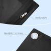imageSooez Pencil Pouch for 3 Ring Binder 2 Pack Binder Pencil Pouch with Clear Window Pencil Bags with Zipper ampamp Reinforced Grommets Pencil Case for Binder Black ampamp BlackAzure Blue  Black