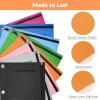 imageSooez Pencil Pouch for 3 Ring Binder 2 Pack Binder Pencil Pouch with Clear Window Pencil Bags with Zipper ampamp Reinforced Grommets Pencil Case for Binder Black ampamp BlackBlue  Orange