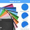imageSooez Pencil Pouch for 3 Ring Binder 2 Pack Binder Pencil Pouch with Clear Window Pencil Bags with Zipper ampamp Reinforced Grommets Pencil Case for Binder Black ampamp BlackRose  Azure Blue