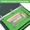 imageSooez Pencil Pouch for 3 Ring Binder 2 Pack Binder Pencil Pouch with Clear Window Pencil Bags with Zipper ampamp Reinforced Grommets Pencil Case for Binder Black ampamp BlackBlue  Green
