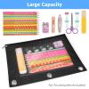 imageSooez Pencil Pouch for 3 Ring Binder 2 Pack Binder Pencil Pouch with Clear Window Pencil Bags with Zipper ampamp Reinforced Grommets Pencil Case for Binder Black ampamp BlackBlack  Black