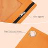 imageSooez Pencil Pouch for 3 Ring Binder 2 Pack Binder Pencil Pouch with Clear Window Pencil Bags with Zipper ampamp Reinforced Grommets Pencil Case for Binder Black ampamp BlackBlue  Orange