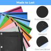 imageSooez Pencil Pouch for 3 Ring Binder 2 Pack Binder Pencil Pouch with Clear Window Pencil Bags with Zipper ampamp Reinforced Grommets Pencil Case for Binder Black ampamp BlackBlack  Black
