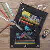 imageSooez Pencil Pouch for 3 Ring Binder 2 Pack Fabric Binder Pouch with 2 Pockets Pencil Bags with Zipper and Reinforced Grommets Pencil Cases for BinderAzure Blue  Rose