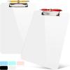 imageSooez Plastic Clipboard with Pen Holder 10 Thicker Clip Boards 85x11 with Low Profile Clip Cute Hanging Clipboard Standard Letter Size A4 for Women Kid Teacher Office ampamp School Supplies BlackWhite