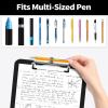 imageSooez Plastic Clipboard with Pen Holder 10 Thicker Clip Boards 85x11 with Low Profile Clip Cute Hanging Clipboard Standard Letter Size A4 for Women Kid Teacher Office ampamp School Supplies BlackBlack