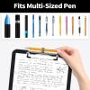 imageSooez Plastic Clipboard with Pen Holder 10 Thicker Clip Boards 85x11 with Low Profile Clip Cute Hanging Clipboard Standard Letter Size A4 for Women Kid Teacher Office ampamp School Supplies BlackLight Yellow