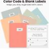 imageSooez Plastic Folders with Pockets and Prongs 6 Pack Pocket Folders with Prongs Heavy Duty 3 Prong 2Pocket Folders for Document Colored File Folder Back to School Supplies for KidsLight Retro