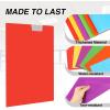 imageSooez Plastic Folders with Pockets and Prongs 6 Pack Pocket Folders with Prongs Heavy Duty 3 Prong 2Pocket Folders for Document Colored File Folder Back to School Supplies for KidsBright Colors