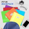 imageSooez Plastic Folders with Pockets and Prongs 6 Pack Pocket Folders with Prongs Heavy Duty 3 Prong 2Pocket Folders for Document Colored File Folder Back to School Supplies for KidsBright Colors
