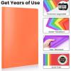 imageSooez Plastic Folders with Pockets and Prongs 6 Pack Pocket Folders with Prongs Heavy Duty 3 Prong 2Pocket Folders for Document Colored File Folder Back to School Supplies for KidsBright Colors