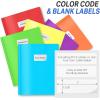 imageSooez Plastic Folders with Pockets and Prongs 6 Pack Pocket Folders with Prongs Heavy Duty 3 Prong 2Pocket Folders for Document Colored File Folder Back to School Supplies for KidsBright Colors