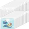 imageSooez 10 Pack Plastic Envelopes File Folders Clear Folder for Document US Letter A4 Size Poly Envelopes with Label Pockets for School Home Work Office Organizer Clear50