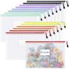 imageSooez 20 Pack Mesh Zipper Pouch Bags A4 Letter Size Zipper Bags with Label Pocket Waterproof Pouches for Classroom Organization Board Game Storage Document Bag for Teacher School Office Supplies14 Pack