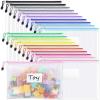 imageSooez 20 Pack Mesh Zipper Pouch Bags A4 Letter Size Zipper Bags with Label Pocket Waterproof Pouches for Classroom Organization Board Game Storage Document Bag for Teacher School Office Supplies20 Pack