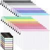 imageSooez 24 Pack Mesh Zipper Pouch with Sticky Labels A4 Mesh Bags for Board Game Puzzles Organization Storage Durable Letter Size File Folders Organizer for Teacher School Classroom Office SuppliesMulticolored