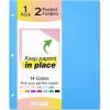 imageSooez 2Pocket Folders Plastic Folders with Pockets 3 Hole Punched 1 Pack Pockets Folder for 3 Ring Binder with Labels Heavy Duty Binder Folder for Document Letter Size File FolderBlackBlue