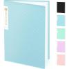 imageSooez 30Pocket Binder with Plastic Sleeves 85x11 Heavy Duty Art Portfolio Folder with Clear Sheet Protectors Display 60 Pages Presentation Book for Artwork Document OrganizerBlue