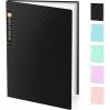 imageSooez 30Pocket Binder with Plastic Sleeves 85x11 Heavy Duty Art Portfolio Folder with Clear Sheet Protectors Display 60 Pages Presentation Book for Artwork Document OrganizerBlack