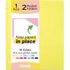 imageSooez 6 Pack Folders with Pockets 3 Hole Punched Plastic Pockets Folders for 3 Ring Binder with Labels Heavy Duty 2Pocket Binder Folder for Document Colored File Folders Letter SizeYellow