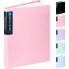 imageSooez Art Portfolio 9quotx12quot 40 Pockets Large Display Folder with 80 Pages Heavy Duty Presentation Book with Clear Sheet Protectors for Artwork Document Organizer BinderPink
