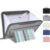 imageSooez Heavy Duty Accordion File Organizer with Hidden Handle Portable 12 Pockets Expanding File Folders Cloth Monthly Bills Receipt Organizer for LetterA4 School Classroom Home ampamp Office SuppliesGrey