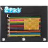 imageSooez Pencil Pouch for 3 Ring Binder 2 Pack Fabric Binder Pouch with 2 Pockets Pencil Bags with Zipper and Reinforced Grommets Pencil Cases for BinderBlack  Black