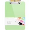 imageSooez Plastic Clipboard with Pen Holder 10 Thicker Clip Boards 85x11 with Low Profile Clip Cute Hanging Clipboard Standard Letter Size A4 for Women Kid Teacher Office ampamp School Supplies BlackLight Green