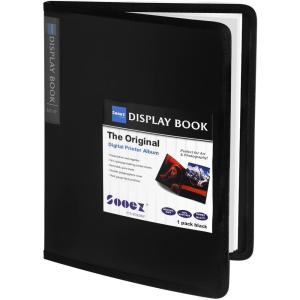 imageSooez 30Pocket Binder with Plastic Sleeves 85x11 Black Heavy Duty Art Portfolio Folder with Clear Sheet Protectors Display 60 Pages Presentation Book for Artwork Document Organizer BinderBlack